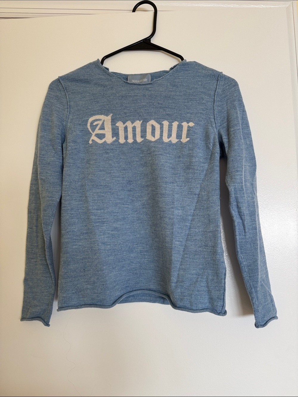 Zadig & Voltaire Blue 'Amour' Long Sleeve Tee